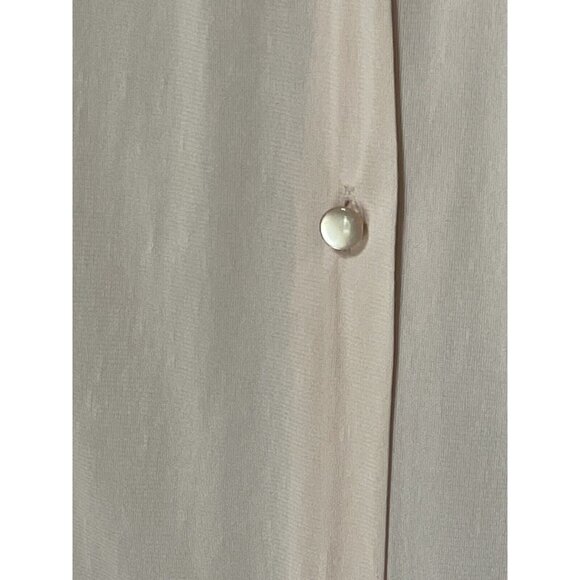 Vanity Fair Robe House Coat Pink Pearlized Buttons Nylon Size M Medium Vintage - Picture 5 of 9